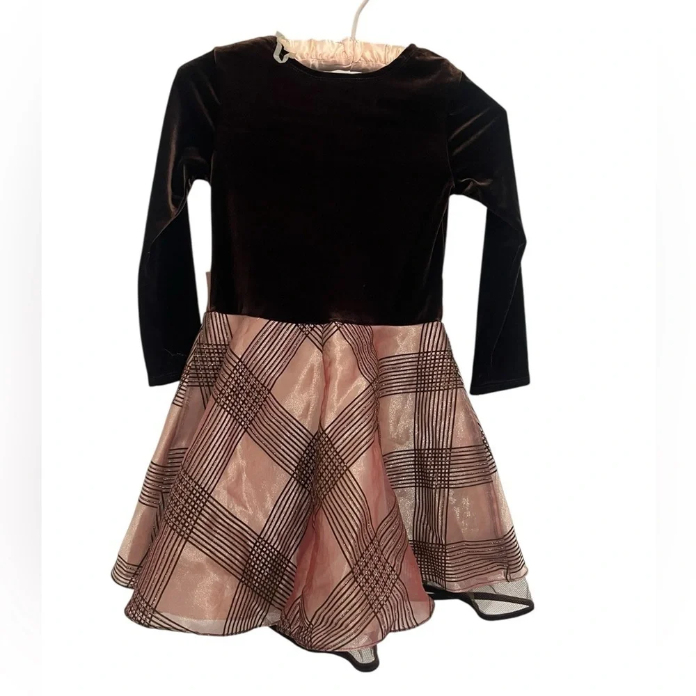 Iris & Ivy brown velvet dress